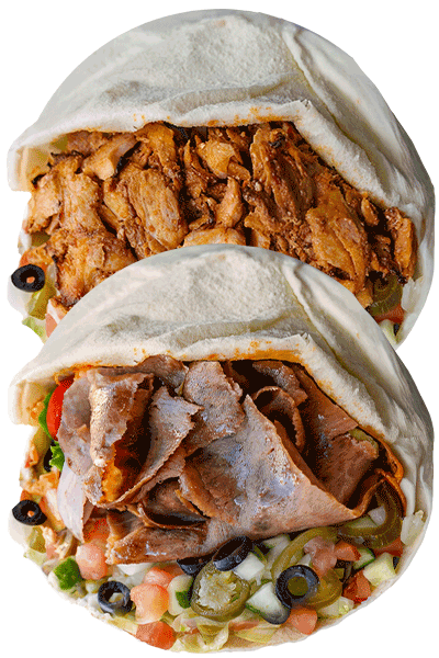 Donair Dude pita wrap